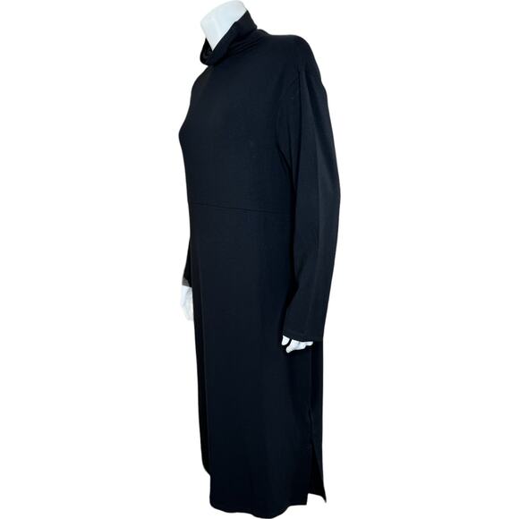 Women with Control Finespun Jersey Tummy Control Midi Dress Black TALL Large - Picture 4 of 11